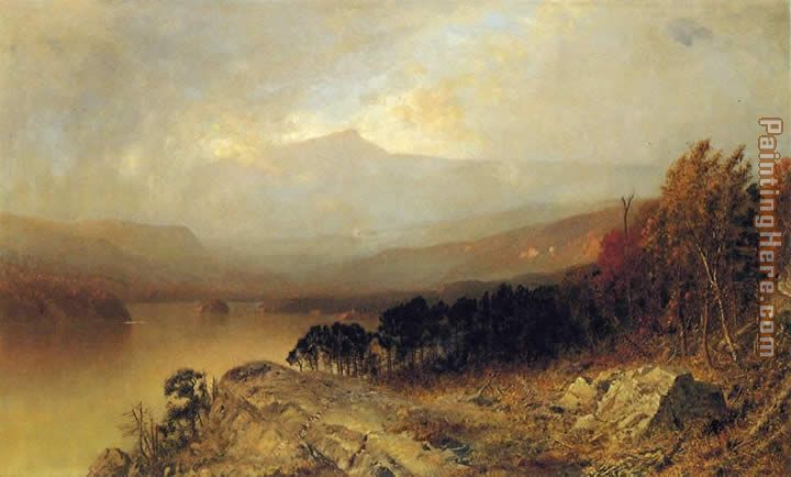Autumn Landscape painting - Alexander Helwig Wyant Autumn Landscape art painting